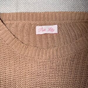 Pink Lily Women's Warm Beige Sweater